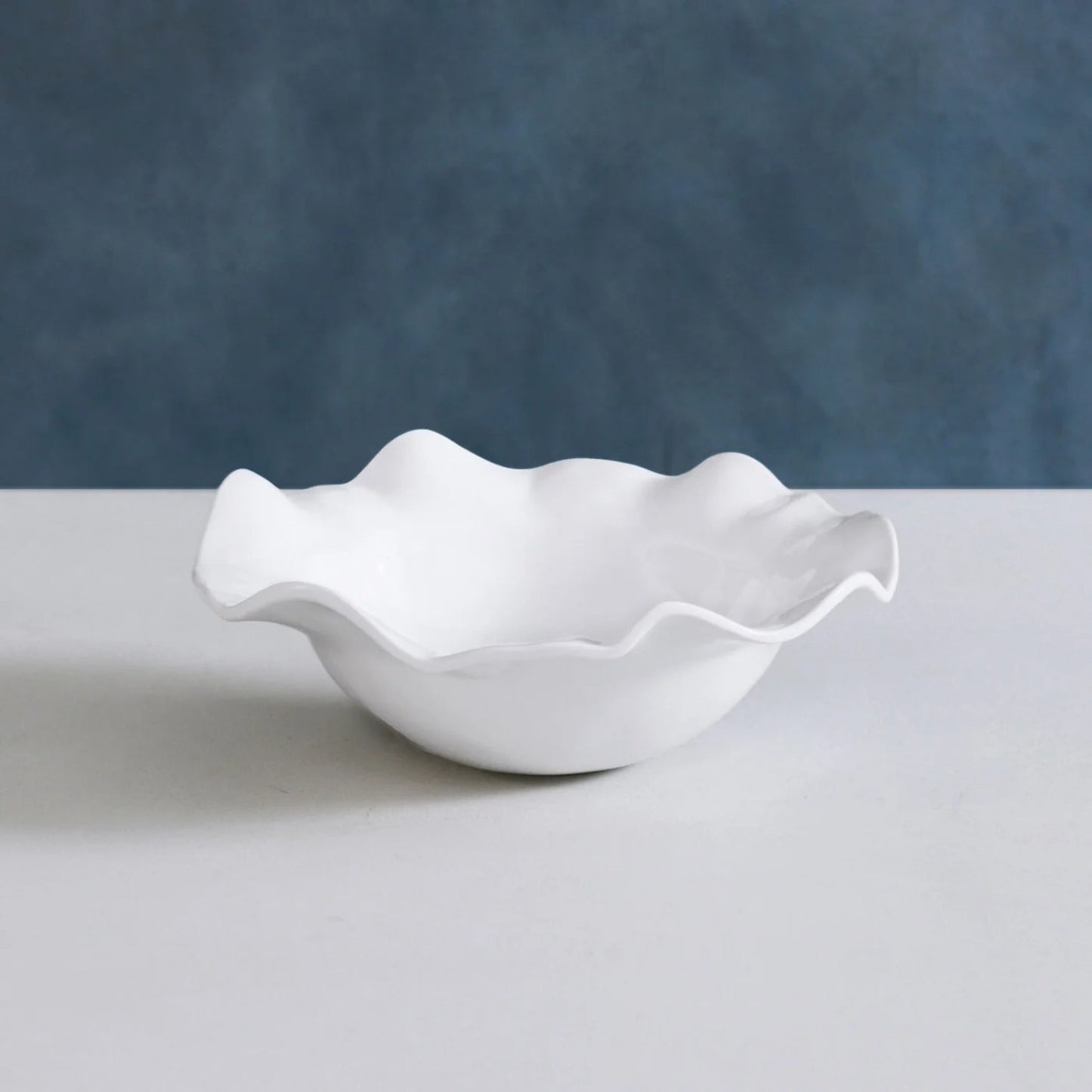 White Ruffle Melamine Bowl