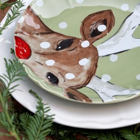 Deer Friends Green Salad Plates