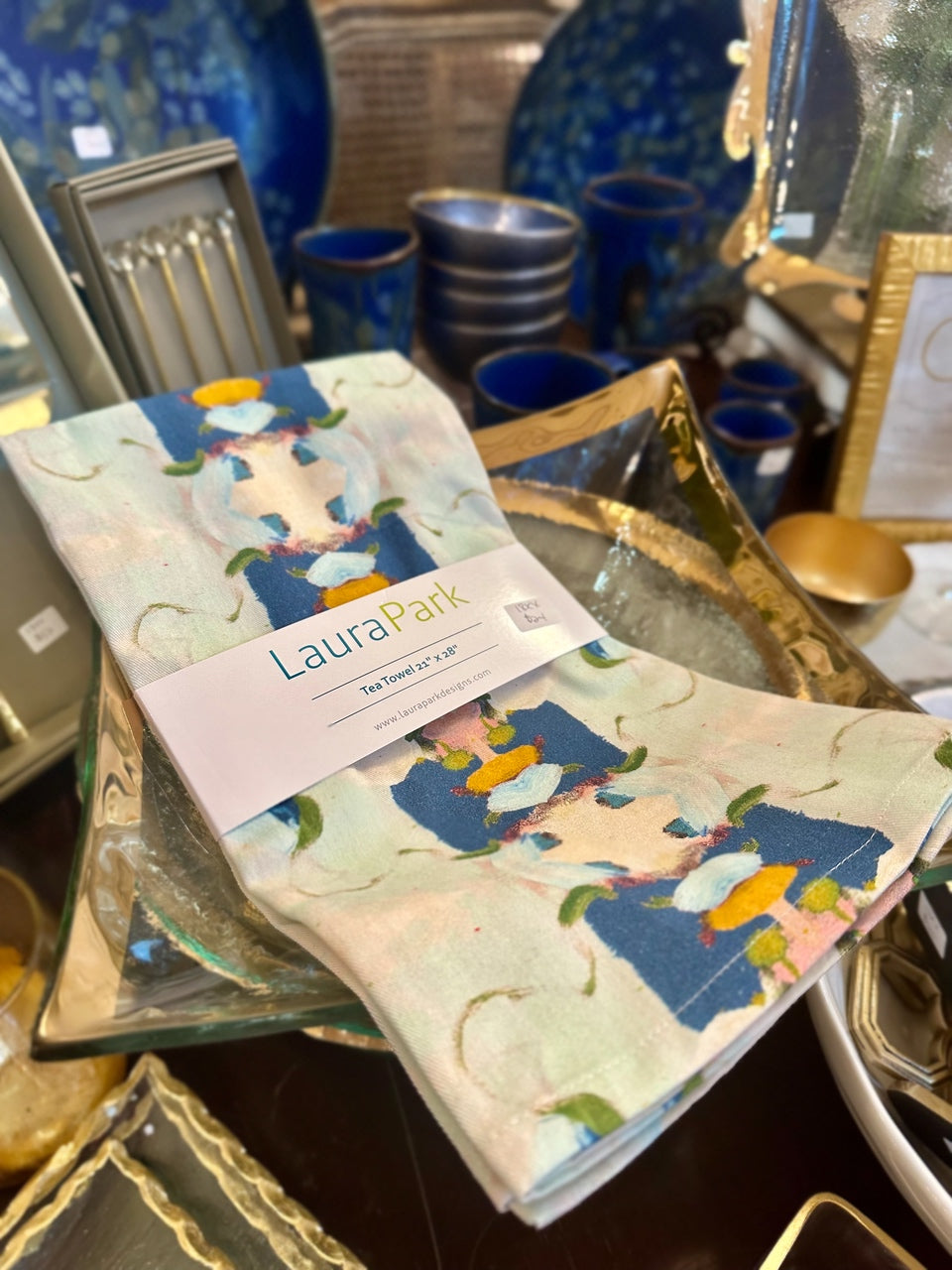 Laura Park Tea Towel: Blue + Colors