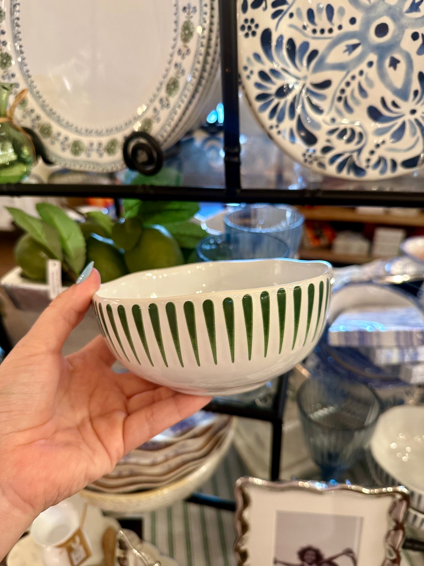 Juliska Sitio Stripe Basil Cereal Bowl