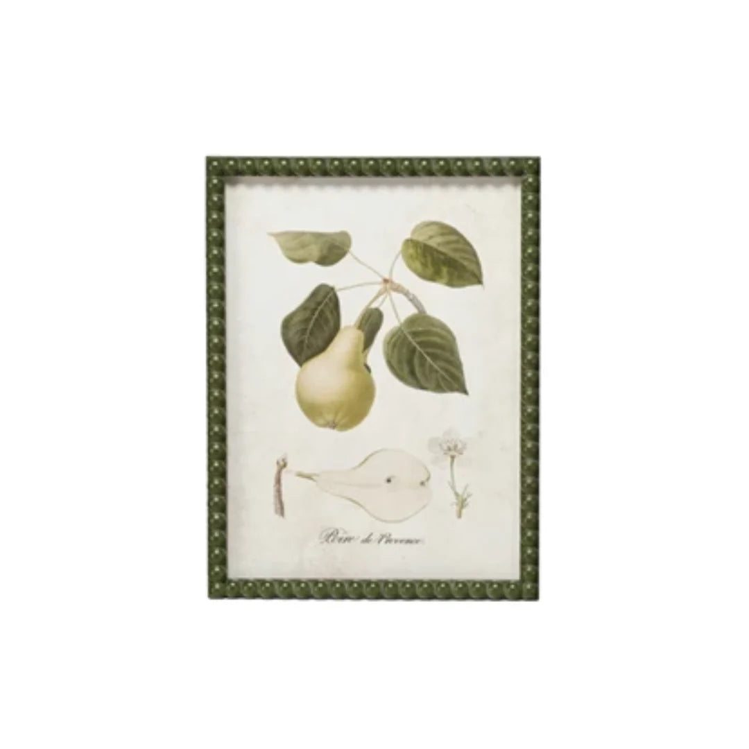 Green Framed Pear Prints