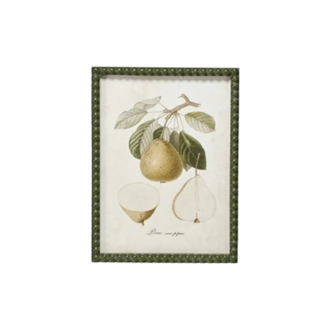 Green Framed Pear Prints