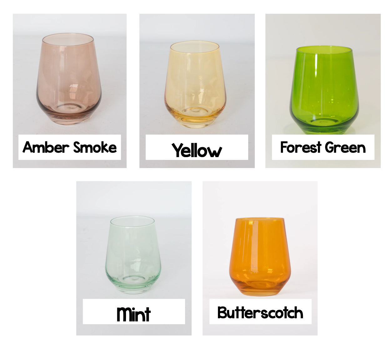 Estelle Stemless - Bride Color Pick (AB)