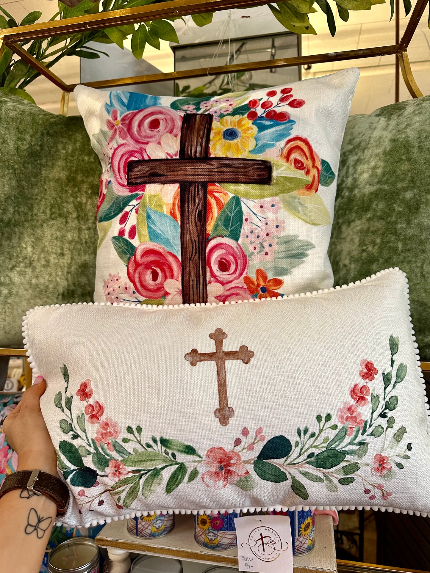 Rachel Brooks Cross Pillow