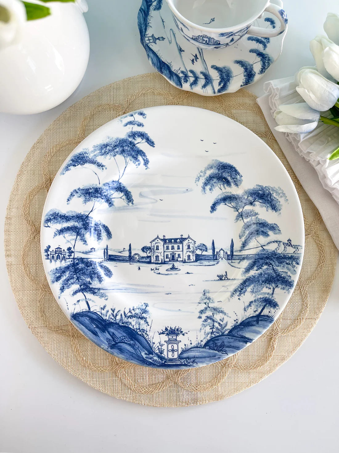 Blue + White Country Estates Dinner Plate