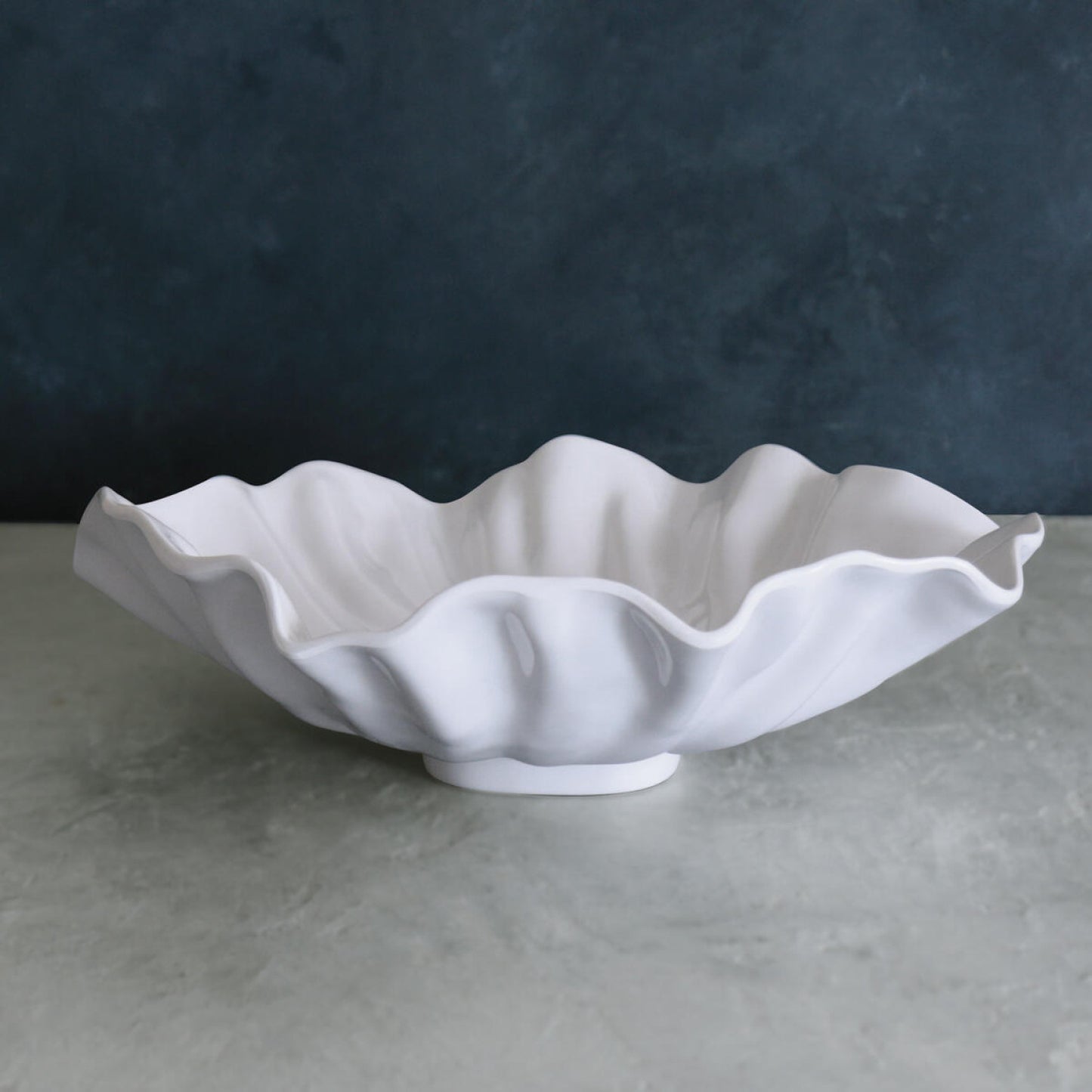 Bloom White Salad Bowl