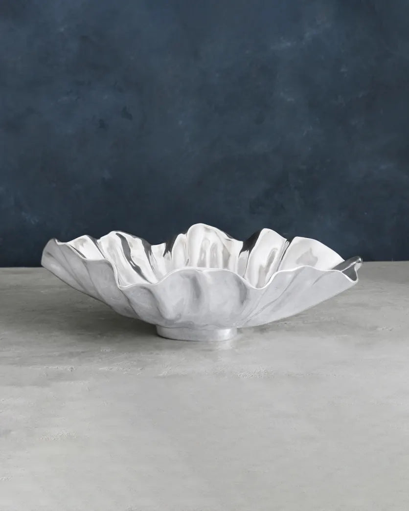 Silver Bloom Salad Bowl