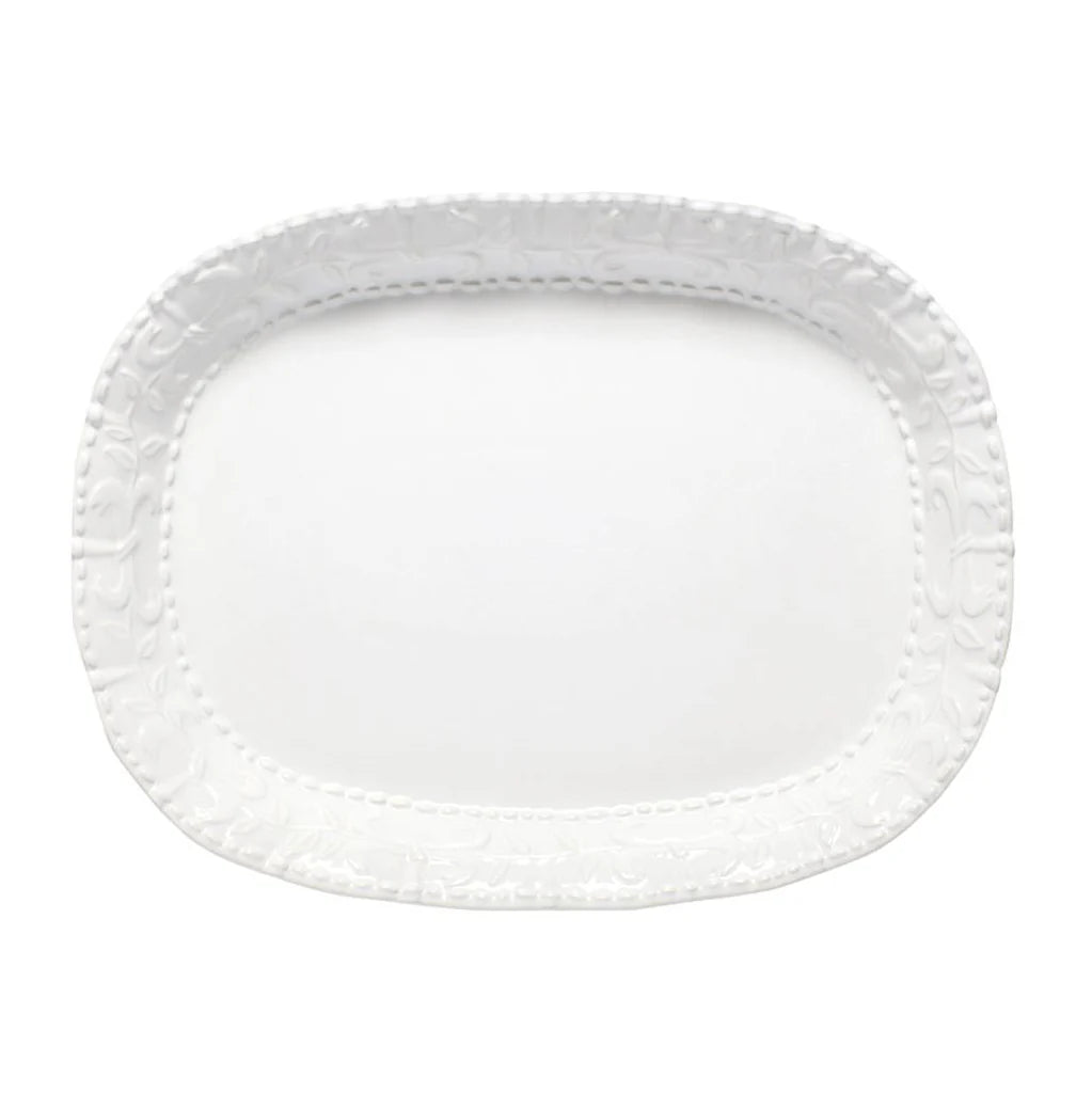 Historia Large Oval Platter Paperwhite
