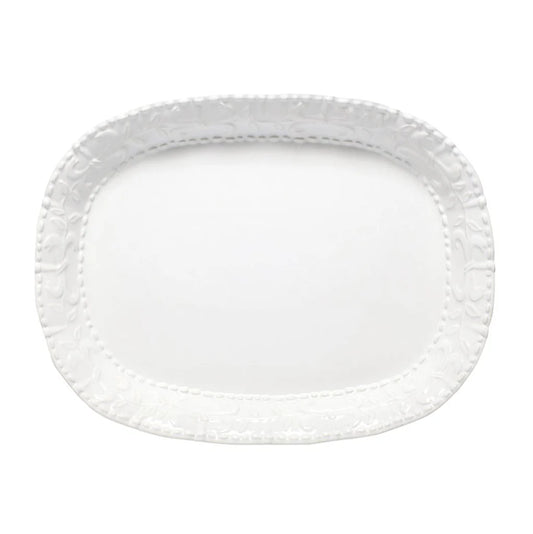 Historia Large Oval Platter Paperwhite