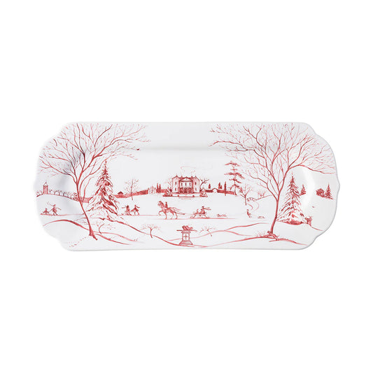 Red Winter Frolic 15" Hostess Tray