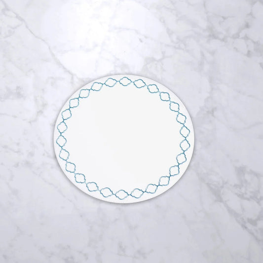 Blue Vinyl Round Placemats