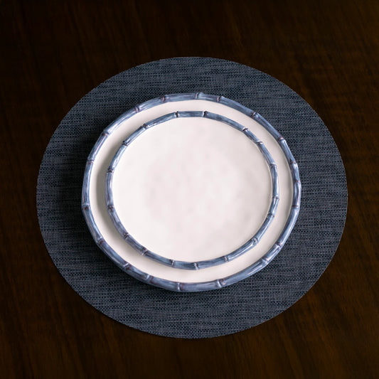 Blue Bamboo Salad Plate