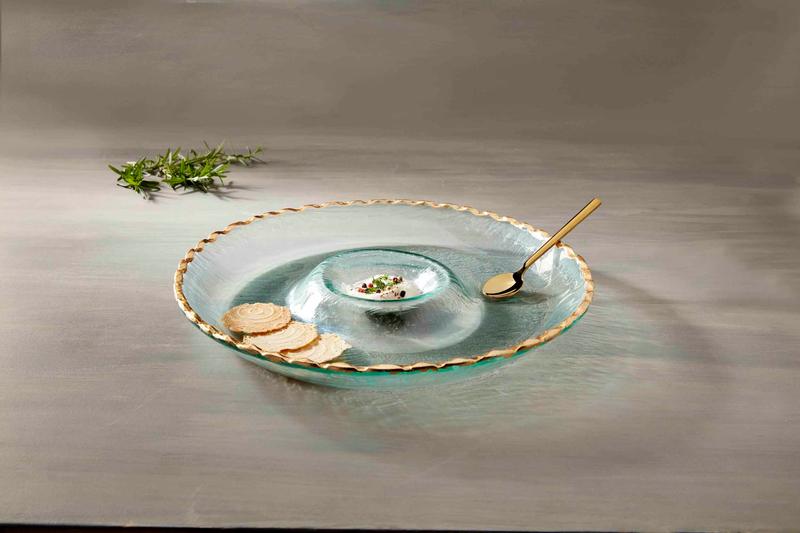 Gold Glass Chip + Dip