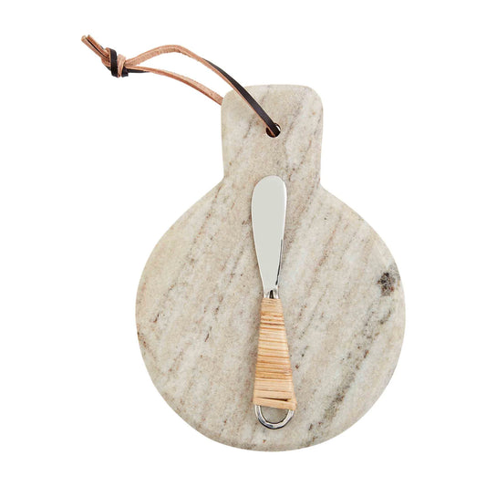 Mud Pie Circle Beige Marble Board