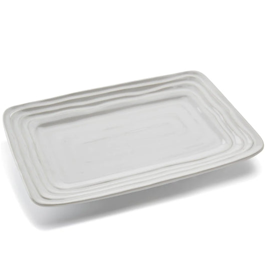 Terra White Rectangle Tray