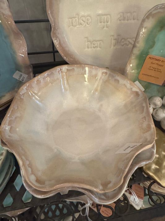 Cream Small Pottery Bowl