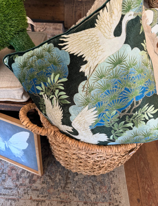 Green/Blue Swan Pillow