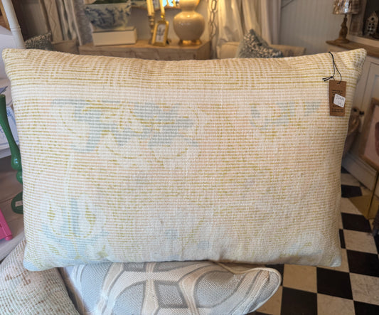 Tan w/ Print Lumbar Pillow