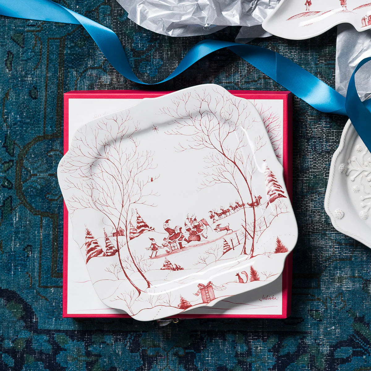 Red Winter Frolic 12" Cookie Tray
