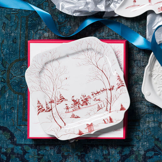 Red Winter Frolic 12" Cookie Tray