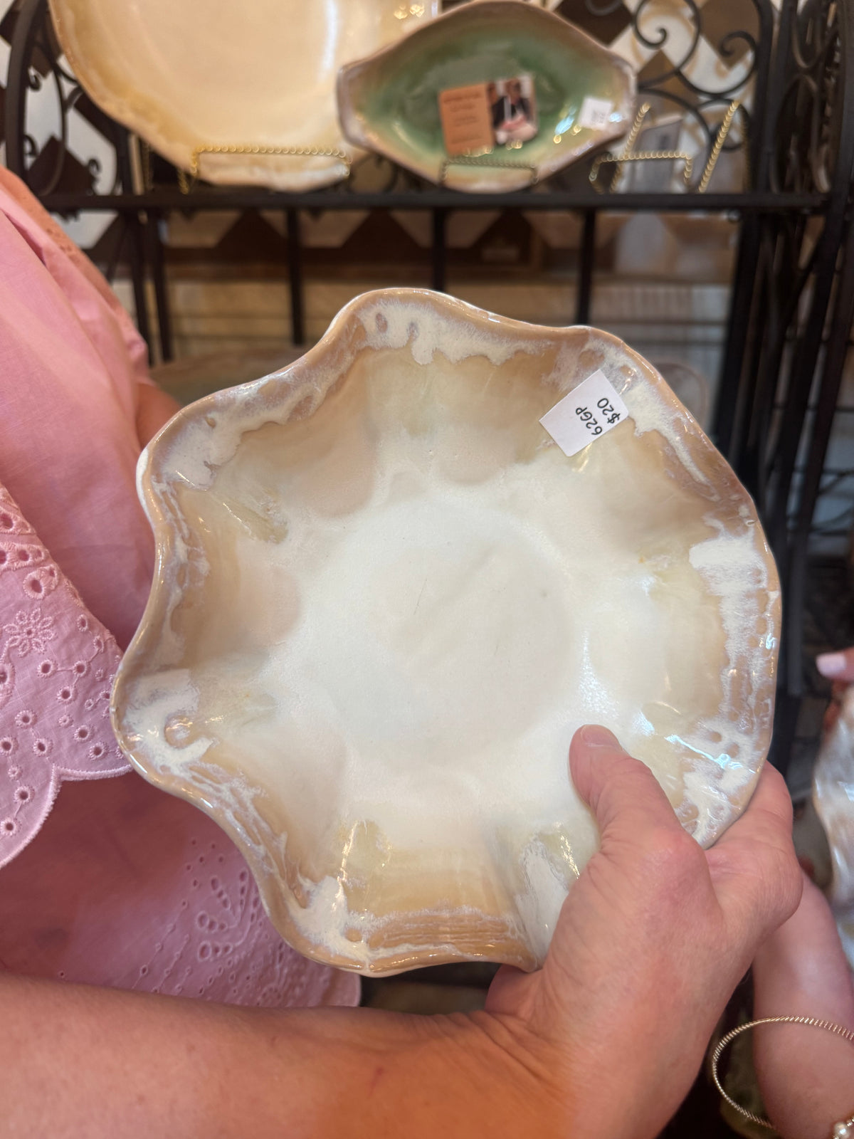 Small Ruffle Cream Bowl - PBG