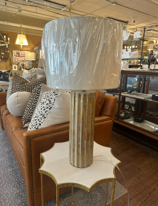 Tall/Skinny Gold Washed Lamp