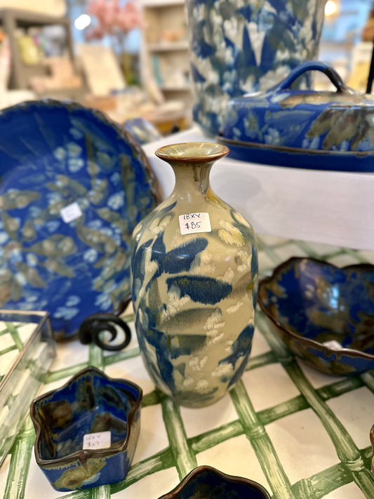 Butterfield Pottery: Green Bottleneck Vase