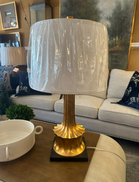 Tall Bright Gold Lamp