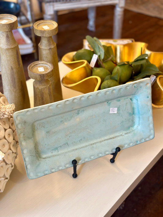 Pottery By Sheila: Rectangle Green Tray