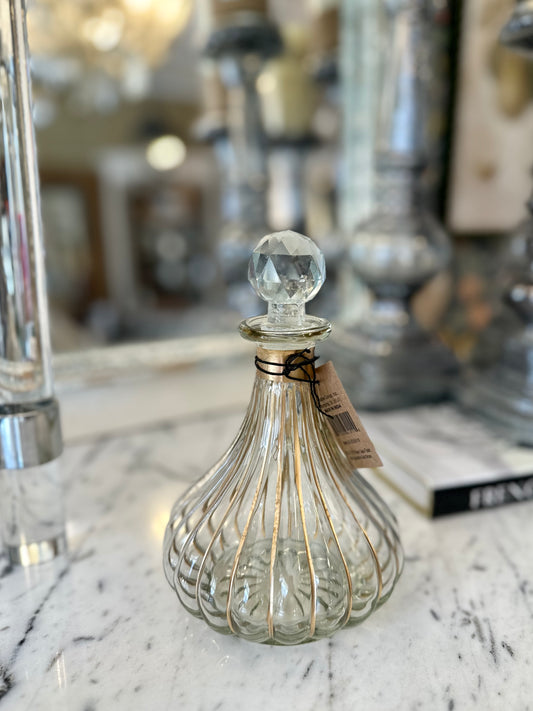 Rounded Gold Lined Perfume Bottle