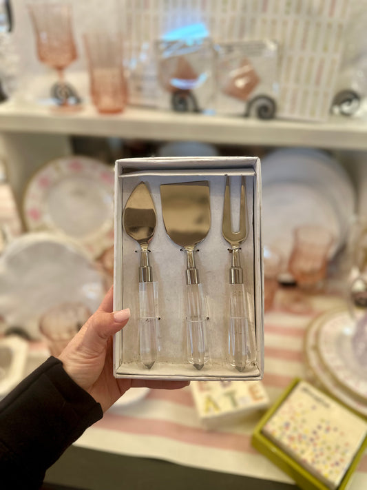 Lucite Cheese Utencils