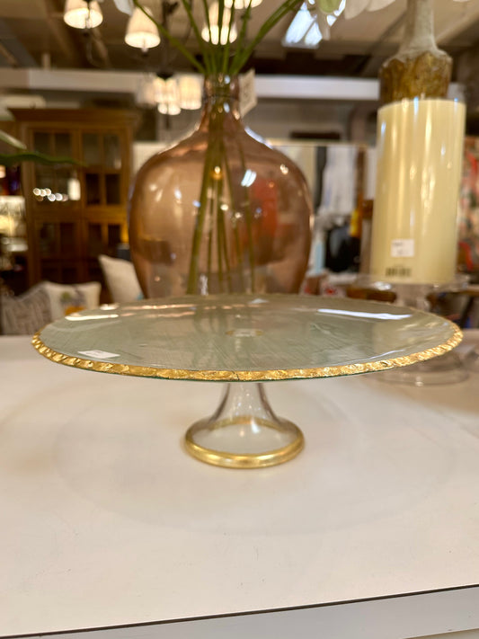 Gold Glass Cake Stand