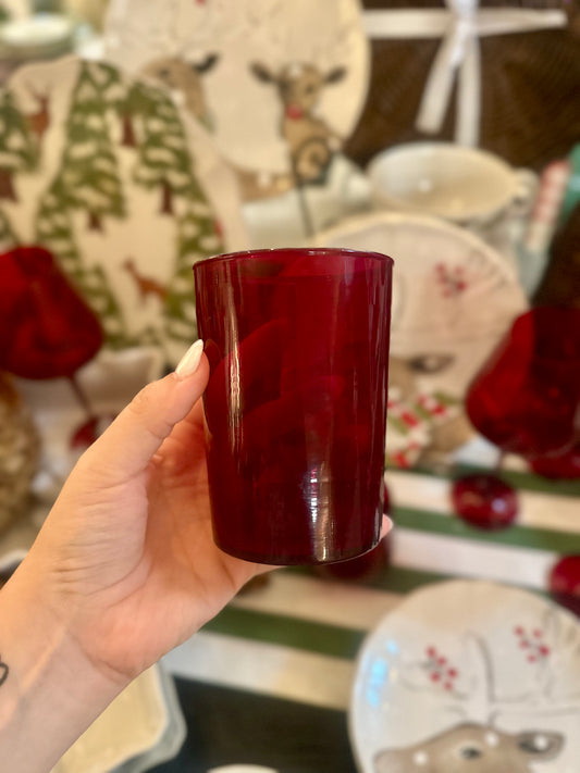 Red Glass Tumbler