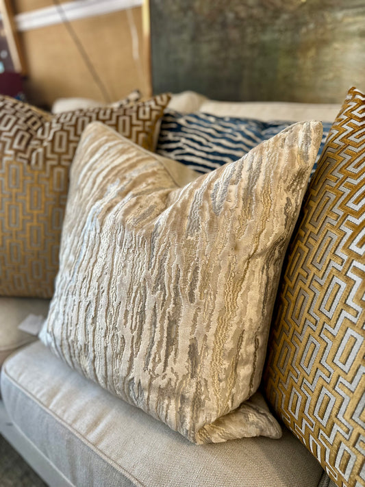 Gold/Silver Streak Pillow