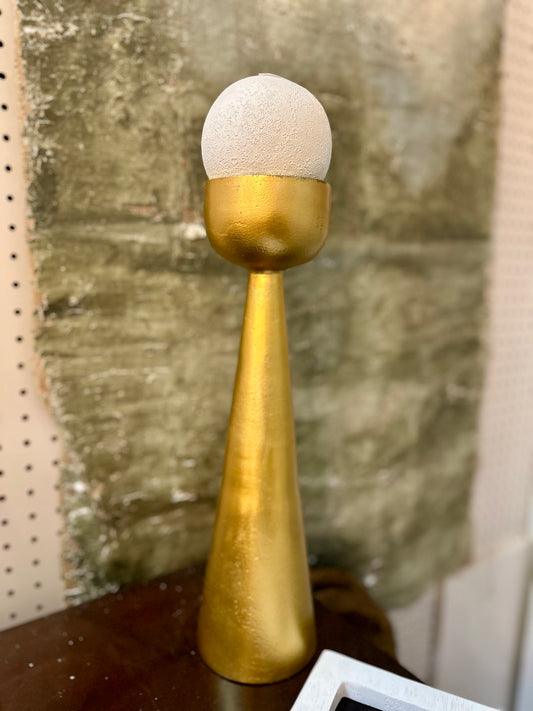 Large Gold Thick Candlestick