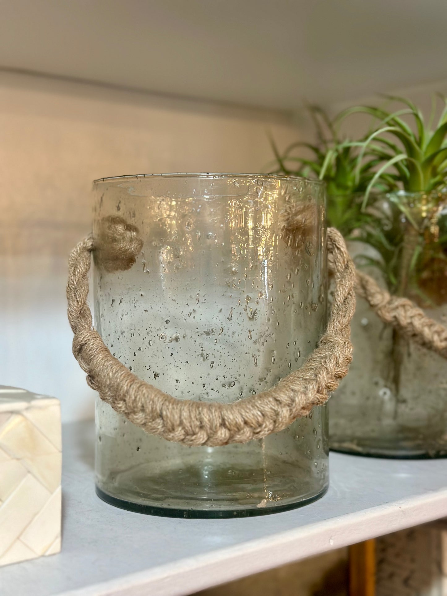 Bubble Glass Rope Vase