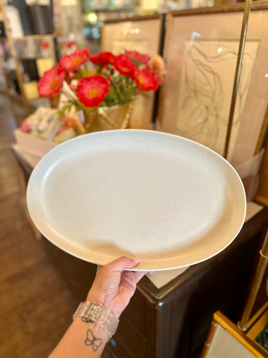 Pacifica Vanilla Oval Platter