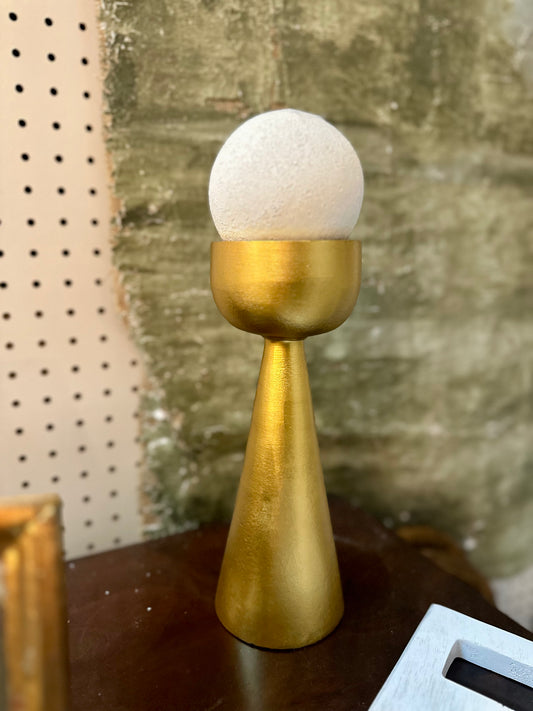 Small Gold Thick Candlestick