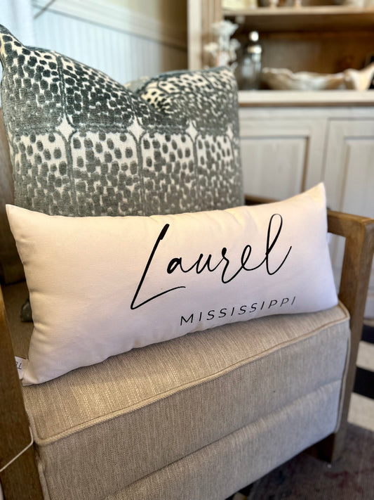 Laurel, MS White Lumbar Pillow