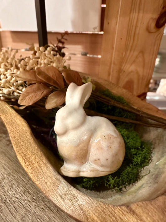 Small Cream Pottery Bunny