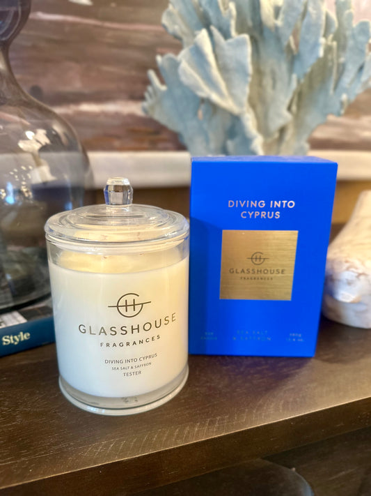 Large "Diving Into Cyprus" Candle