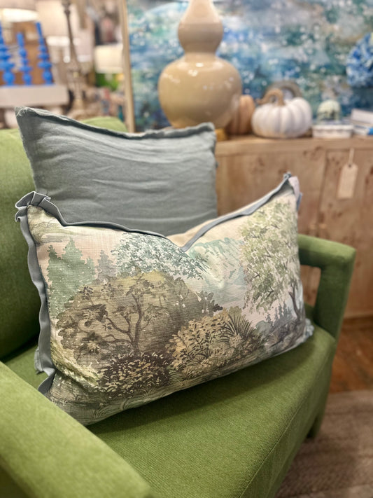 Tree Toile Lumbar Pillow