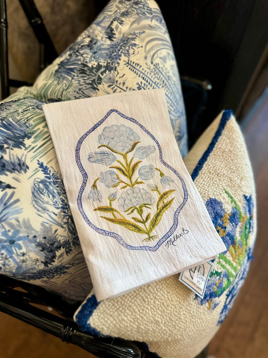 Blue Hydrangea Tea Towel