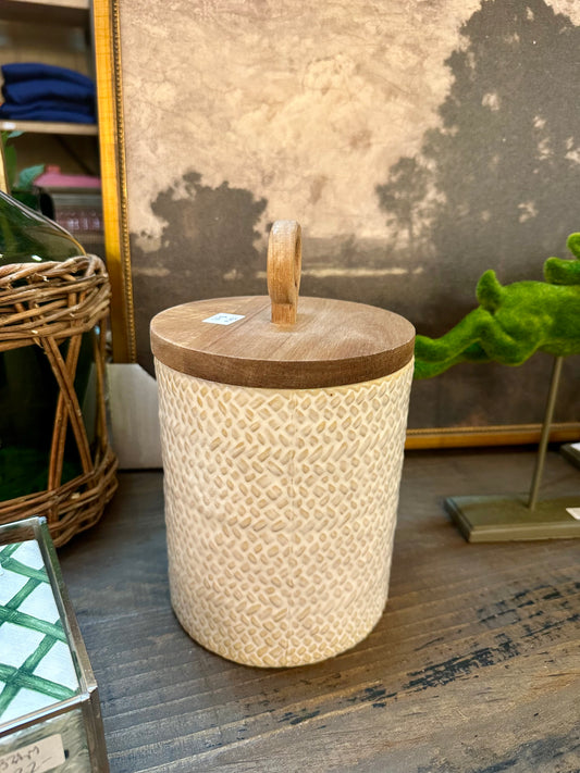 Medium Textured Stoneware Canister
