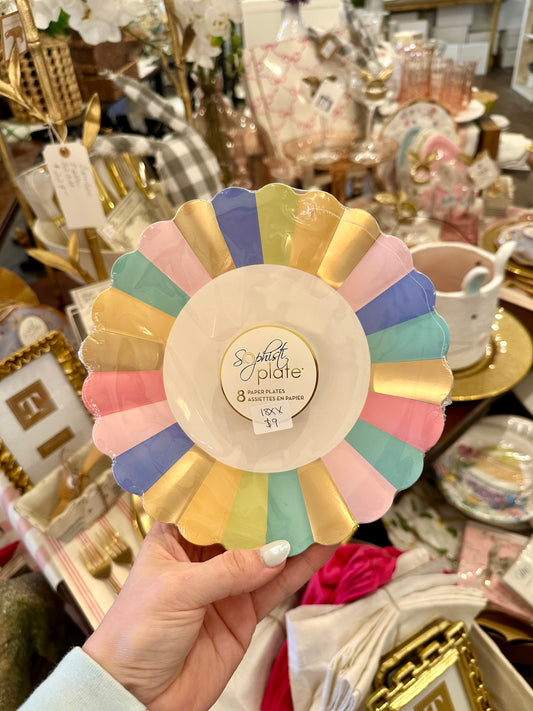 Colorful Scalloped Sophistiplate Plates - Small
