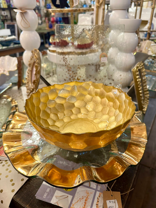 Honeycomb Gold Bowl