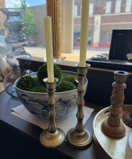 Gold Distressed Candle Sticks