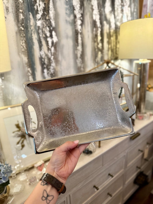 Small Silver Tray w/ Handle