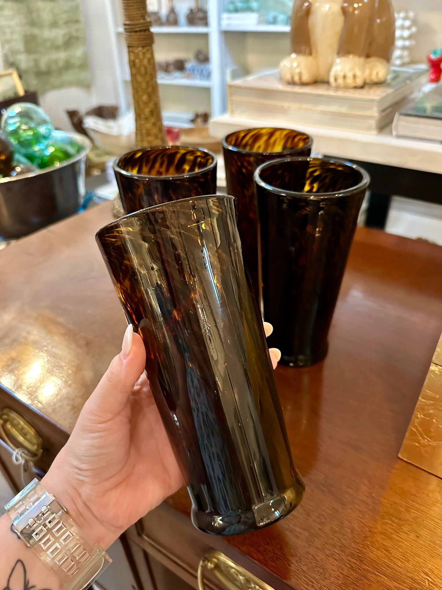 Set of 4 Tortoise Glasses