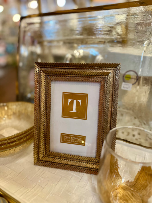 Gold 4x6 Leaf Frame